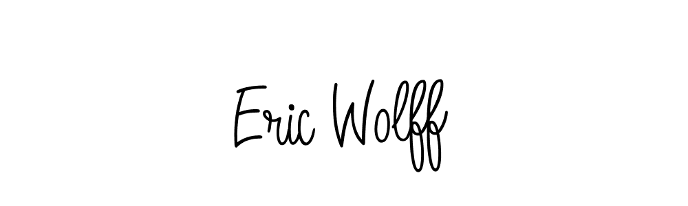 You should practise on your own different ways (Angelique-Rose-font-FFP) to write your name (Eric Wolff) in signature. don't let someone else do it for you. Eric Wolff signature style 5 images and pictures png