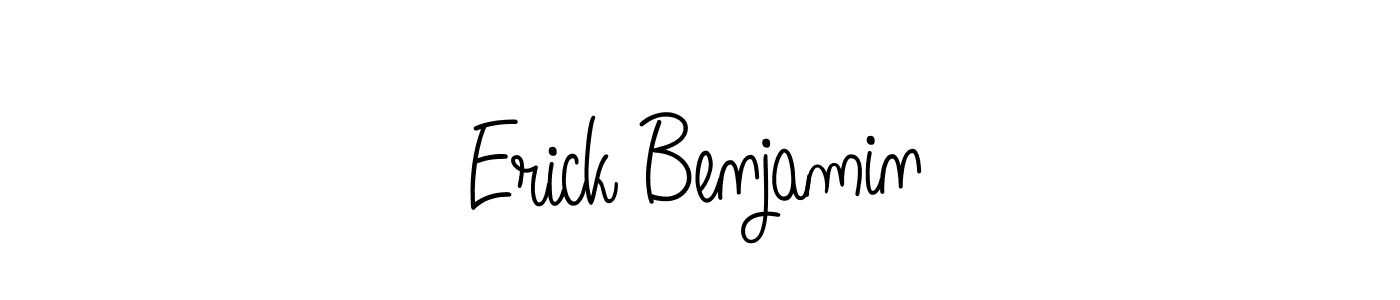 How to make Erick Benjamin name signature. Use Angelique-Rose-font-FFP style for creating short signs online. This is the latest handwritten sign. Erick Benjamin signature style 5 images and pictures png