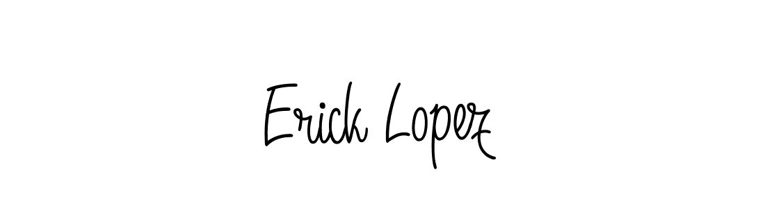 Design your own signature with our free online signature maker. With this signature software, you can create a handwritten (Angelique-Rose-font-FFP) signature for name Erick Lopez. Erick Lopez signature style 5 images and pictures png