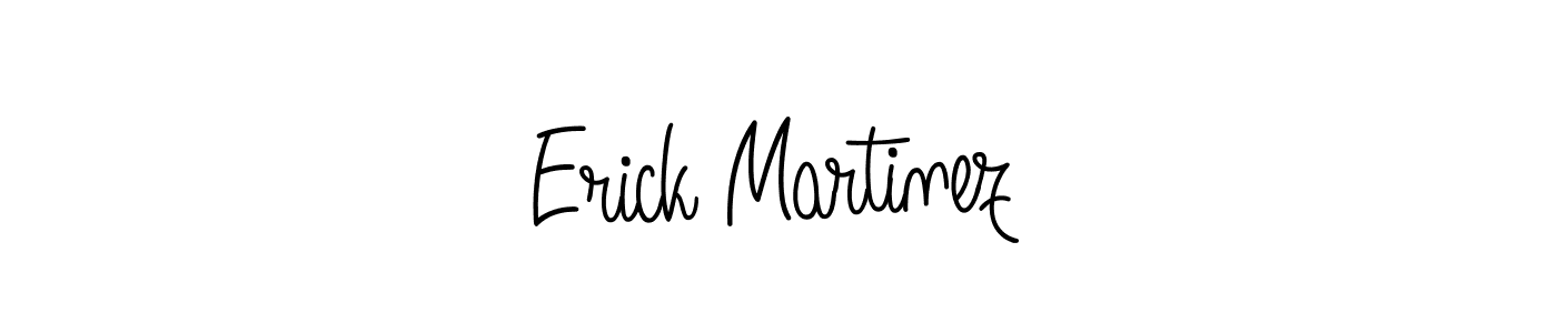 You should practise on your own different ways (Angelique-Rose-font-FFP) to write your name (Erick Martinez) in signature. don't let someone else do it for you. Erick Martinez signature style 5 images and pictures png