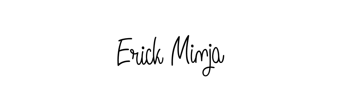 You should practise on your own different ways (Angelique-Rose-font-FFP) to write your name (Erick Minja) in signature. don't let someone else do it for you. Erick Minja signature style 5 images and pictures png