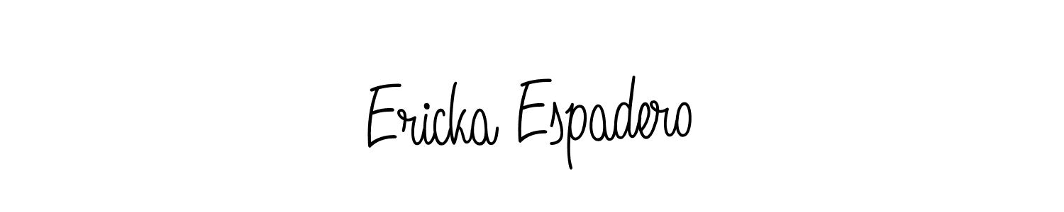 Make a beautiful signature design for name Ericka Espadero. With this signature (Angelique-Rose-font-FFP) style, you can create a handwritten signature for free. Ericka Espadero signature style 5 images and pictures png