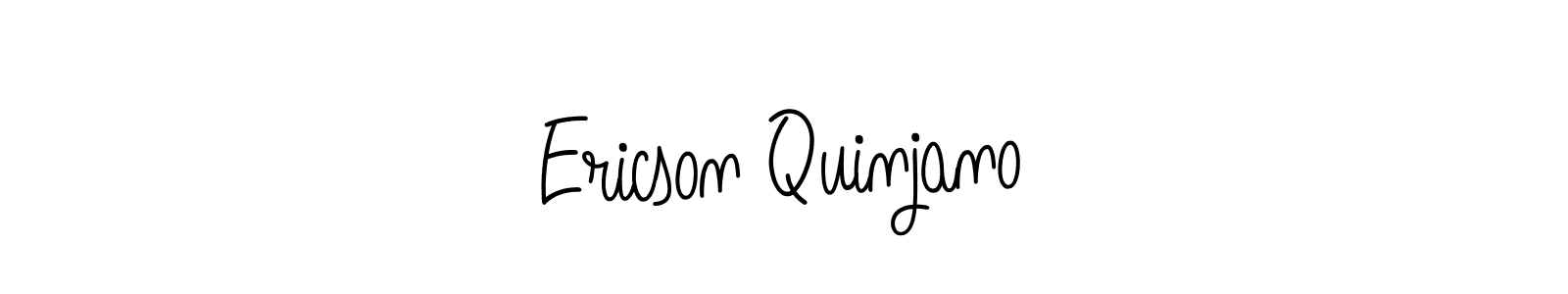 Make a beautiful signature design for name Ericson Quinjano. With this signature (Angelique-Rose-font-FFP) style, you can create a handwritten signature for free. Ericson Quinjano signature style 5 images and pictures png