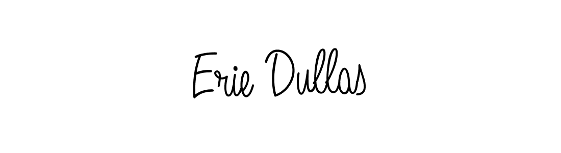 You should practise on your own different ways (Angelique-Rose-font-FFP) to write your name (Erie Dullas) in signature. don't let someone else do it for you. Erie Dullas signature style 5 images and pictures png