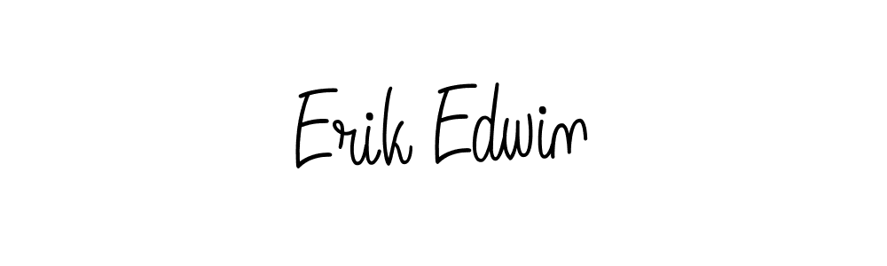 Use a signature maker to create a handwritten signature online. With this signature software, you can design (Angelique-Rose-font-FFP) your own signature for name Erik Edwin. Erik Edwin signature style 5 images and pictures png