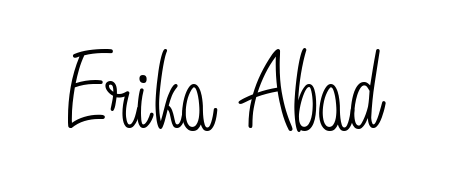 Express your personality with a custom Erika Abad signature crafted with Angelique-Rose-font-FFP typography. Free transparent PNG download available. Erika Abad signature style 5 images and pictures png