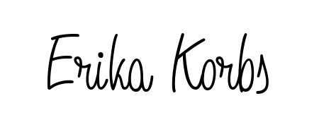 A timeless handwritten aesthetic for Erika Korbs. The Angelique-Rose-font-FFP font gives your signature a handcrafted feel with natural curves. Erika Korbs signature style 5 images and pictures png