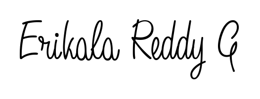 Achieve flawless digital penmanship with Erikala Reddy G name in Angelique-Rose-font-FFP font. The perfect tool for creating online signatures. Erikala Reddy G signature style 5 images and pictures png
