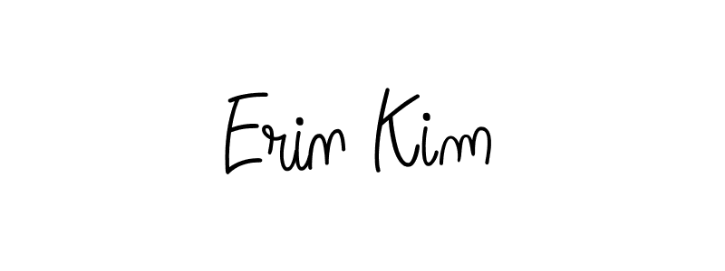 You should practise on your own different ways (Angelique-Rose-font-FFP) to write your name (Erin Kim) in signature. don't let someone else do it for you. Erin Kim signature style 5 images and pictures png