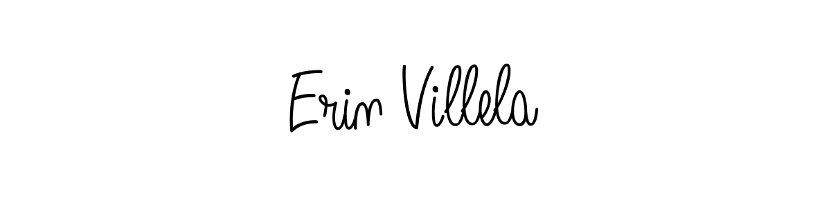 You should practise on your own different ways (Angelique-Rose-font-FFP) to write your name (Erin Villela) in signature. don't let someone else do it for you. Erin Villela signature style 5 images and pictures png