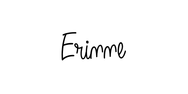 You should practise on your own different ways (Angelique-Rose-font-FFP) to write your name (Erinne) in signature. don't let someone else do it for you. Erinne signature style 5 images and pictures png