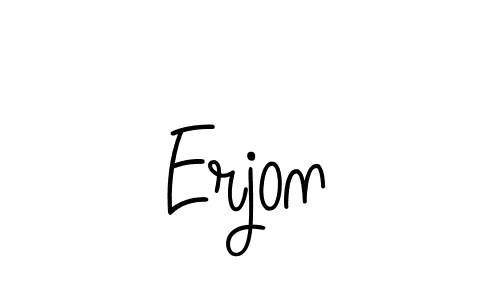 Design your own signature with our free online signature maker. With this signature software, you can create a handwritten (Angelique-Rose-font-FFP) signature for name Erjon. Erjon signature style 5 images and pictures png