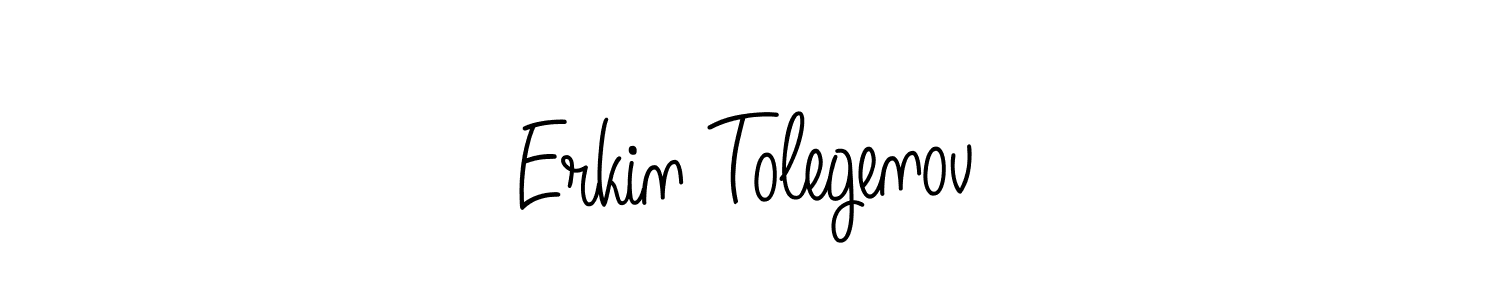 Also we have Erkin Tolegenov name is the best signature style. Create professional handwritten signature collection using Angelique-Rose-font-FFP autograph style. Erkin Tolegenov signature style 5 images and pictures png