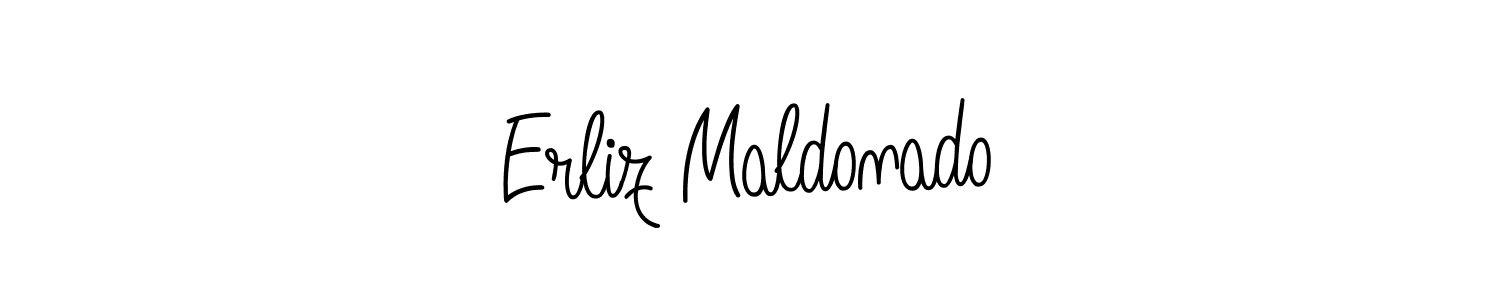 You should practise on your own different ways (Angelique-Rose-font-FFP) to write your name (Erliz Maldonado) in signature. don't let someone else do it for you. Erliz Maldonado signature style 5 images and pictures png