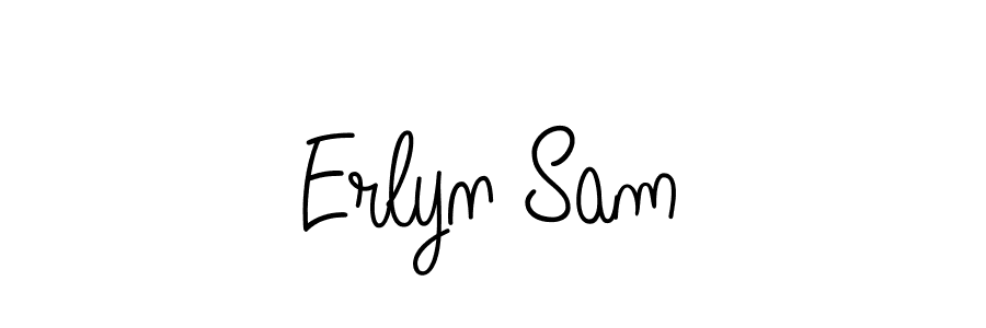 You should practise on your own different ways (Angelique-Rose-font-FFP) to write your name (Erlyn Sam) in signature. don't let someone else do it for you. Erlyn Sam signature style 5 images and pictures png