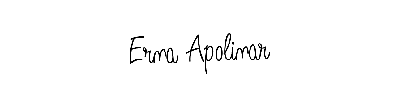 You can use this online signature creator to create a handwritten signature for the name Erna Apolinar. This is the best online autograph maker. Erna Apolinar signature style 5 images and pictures png