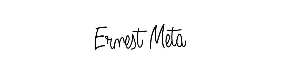 Ernest Meta stylish signature style. Best Handwritten Sign (Angelique-Rose-font-FFP) for my name. Handwritten Signature Collection Ideas for my name Ernest Meta. Ernest Meta signature style 5 images and pictures png