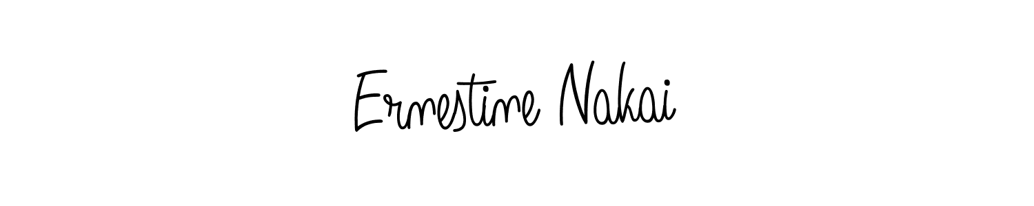 The best way (Angelique-Rose-font-FFP) to make a short signature is to pick only two or three words in your name. The name Ernestine Nakai include a total of six letters. For converting this name. Ernestine Nakai signature style 5 images and pictures png