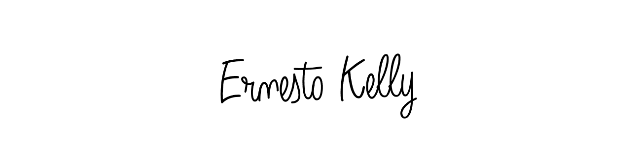 You should practise on your own different ways (Angelique-Rose-font-FFP) to write your name (Ernesto Kelly) in signature. don't let someone else do it for you. Ernesto Kelly signature style 5 images and pictures png