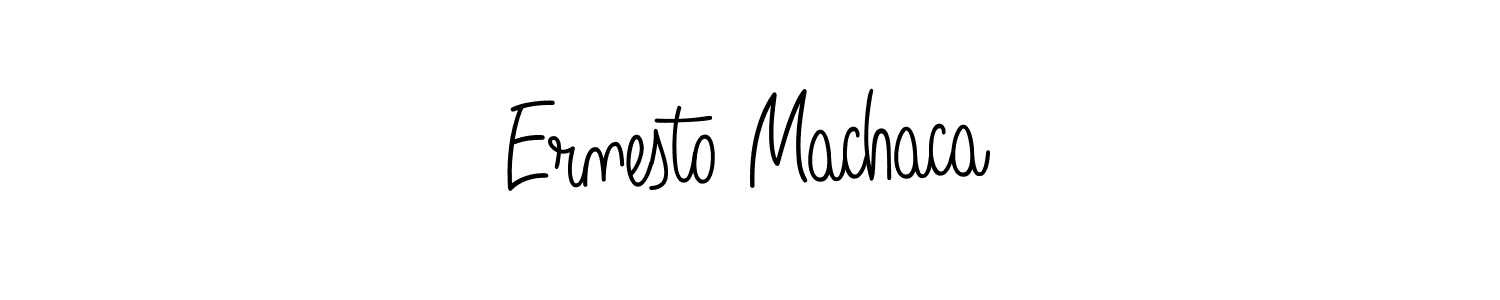 Make a beautiful signature design for name Ernesto Machaca. With this signature (Angelique-Rose-font-FFP) style, you can create a handwritten signature for free. Ernesto Machaca signature style 5 images and pictures png