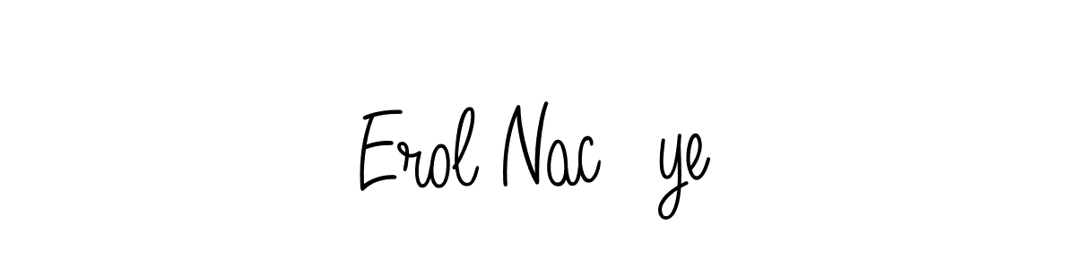 How to make Erol Nacİye name signature. Use Angelique-Rose-font-FFP style for creating short signs online. This is the latest handwritten sign. Erol Nacİye signature style 5 images and pictures png