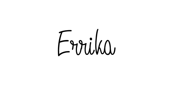 Create a beautiful signature design for name Errika. With this signature (Angelique-Rose-font-FFP) fonts, you can make a handwritten signature for free. Errika signature style 5 images and pictures png