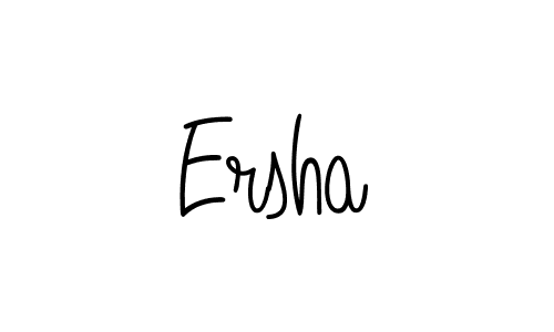 Make a beautiful signature design for name Ersha. With this signature (Angelique-Rose-font-FFP) style, you can create a handwritten signature for free. Ersha signature style 5 images and pictures png