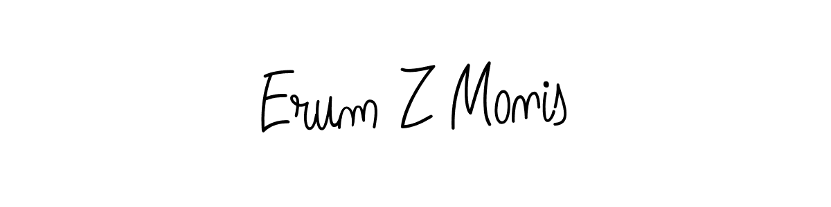 How to Draw Erum Z Monis signature style? Angelique-Rose-font-FFP is a latest design signature styles for name Erum Z Monis. Erum Z Monis signature style 5 images and pictures png