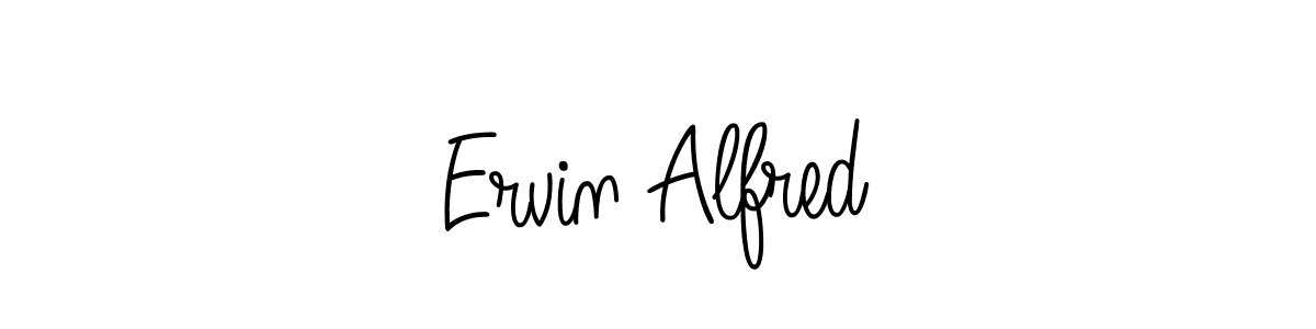 if you are searching for the best signature style for your name Ervin Alfred. so please give up your signature search. here we have designed multiple signature styles  using Angelique-Rose-font-FFP. Ervin Alfred signature style 5 images and pictures png