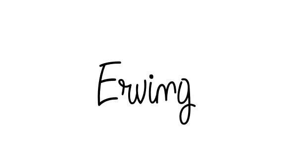 How to make Erving name signature. Use Angelique-Rose-font-FFP style for creating short signs online. This is the latest handwritten sign. Erving signature style 5 images and pictures png