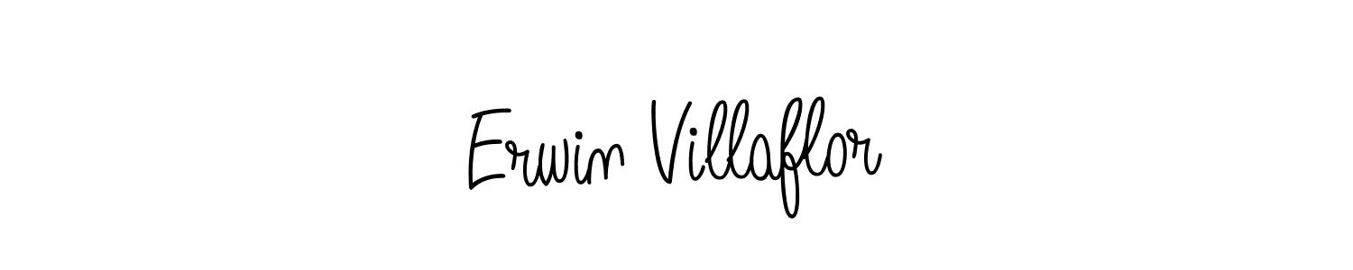 Create a beautiful signature design for name Erwin Villaflor. With this signature (Angelique-Rose-font-FFP) fonts, you can make a handwritten signature for free. Erwin Villaflor signature style 5 images and pictures png