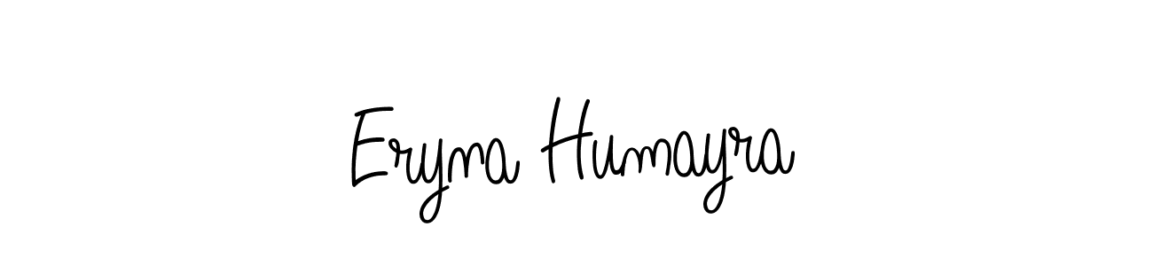 You should practise on your own different ways (Angelique-Rose-font-FFP) to write your name (Eryna Humayra) in signature. don't let someone else do it for you. Eryna Humayra signature style 5 images and pictures png