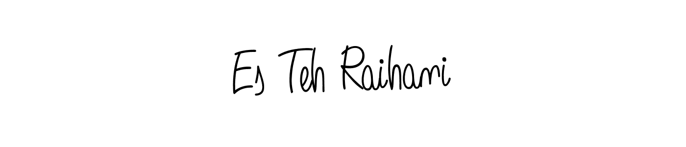 How to make Es Teh Raihani name signature. Use Angelique-Rose-font-FFP style for creating short signs online. This is the latest handwritten sign. Es Teh Raihani signature style 5 images and pictures png