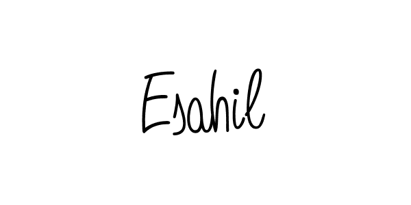 Make a beautiful signature design for name Esahil. With this signature (Angelique-Rose-font-FFP) style, you can create a handwritten signature for free. Esahil signature style 5 images and pictures png