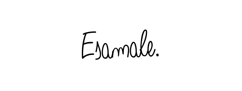 Make a beautiful signature design for name Esamale.. With this signature (Angelique-Rose-font-FFP) style, you can create a handwritten signature for free. Esamale. signature style 5 images and pictures png