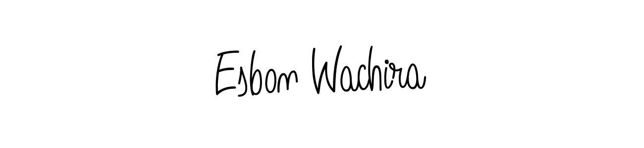 Angelique-Rose-font-FFP is a professional signature style that is perfect for those who want to add a touch of class to their signature. It is also a great choice for those who want to make their signature more unique. Get Esbon Wachira name to fancy signature for free. Esbon Wachira signature style 5 images and pictures png