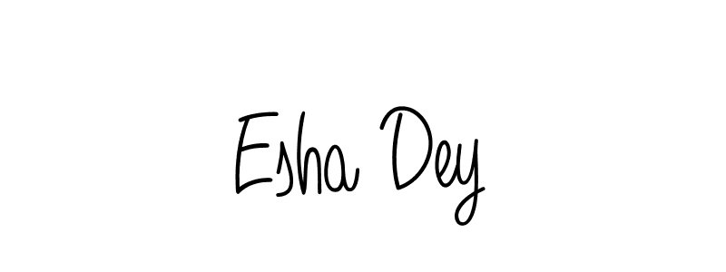 The best way (Angelique-Rose-font-FFP) to make a short signature is to pick only two or three words in your name. The name Esha Dey include a total of six letters. For converting this name. Esha Dey signature style 5 images and pictures png