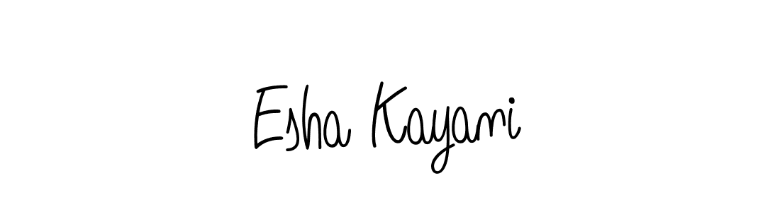 The best way (Angelique-Rose-font-FFP) to make a short signature is to pick only two or three words in your name. The name Esha Kayani include a total of six letters. For converting this name. Esha Kayani signature style 5 images and pictures png