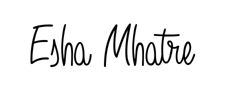 Create an unforgettable impression when signing with Esha Mhatre name styled in Angelique-Rose-font-FFP typography. 100% free online generator. Esha Mhatre signature style 5 images and pictures png