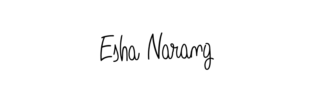 The best way (Angelique-Rose-font-FFP) to make a short signature is to pick only two or three words in your name. The name Esha Narang include a total of six letters. For converting this name. Esha Narang signature style 5 images and pictures png