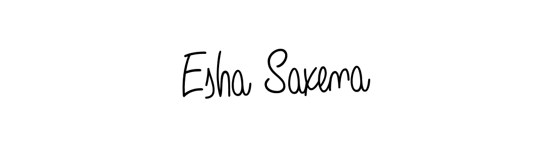 Use a signature maker to create a handwritten signature online. With this signature software, you can design (Angelique-Rose-font-FFP) your own signature for name Esha Saxena. Esha Saxena signature style 5 images and pictures png