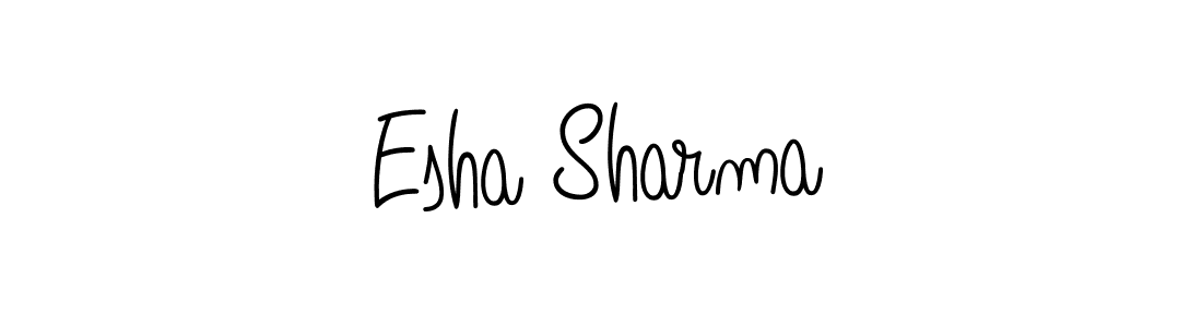 Make a beautiful signature design for name Esha Sharma. With this signature (Angelique-Rose-font-FFP) style, you can create a handwritten signature for free. Esha Sharma signature style 5 images and pictures png