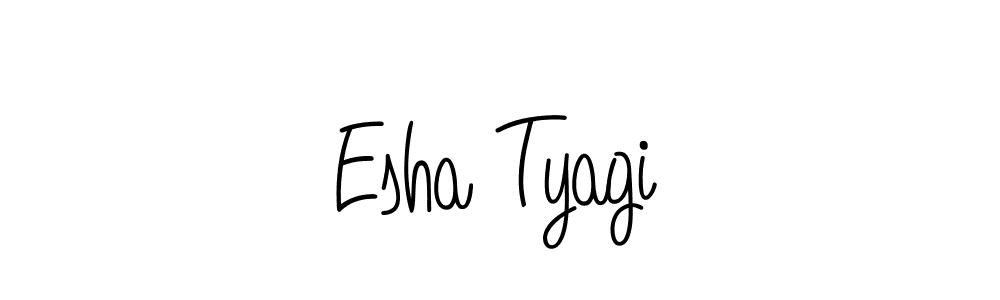 The best way (Angelique-Rose-font-FFP) to make a short signature is to pick only two or three words in your name. The name Esha Tyagi include a total of six letters. For converting this name. Esha Tyagi signature style 5 images and pictures png