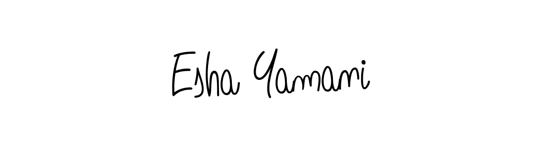 Also we have Esha Yamani name is the best signature style. Create professional handwritten signature collection using Angelique-Rose-font-FFP autograph style. Esha Yamani signature style 5 images and pictures png