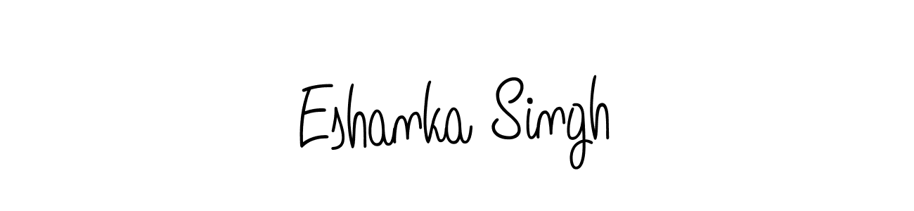 You should practise on your own different ways (Angelique-Rose-font-FFP) to write your name (Eshanka Singh) in signature. don't let someone else do it for you. Eshanka Singh signature style 5 images and pictures png