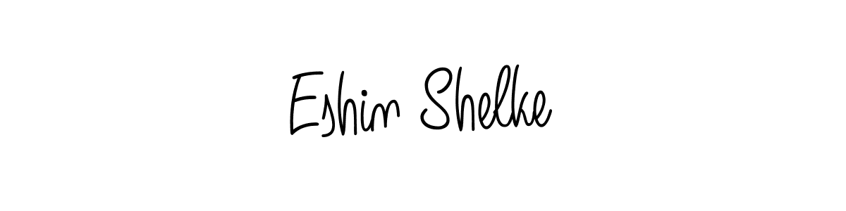 Make a beautiful signature design for name Eshin Shelke. With this signature (Angelique-Rose-font-FFP) style, you can create a handwritten signature for free. Eshin Shelke signature style 5 images and pictures png