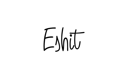 The best way (Angelique-Rose-font-FFP) to make a short signature is to pick only two or three words in your name. The name Eshit include a total of six letters. For converting this name. Eshit signature style 5 images and pictures png