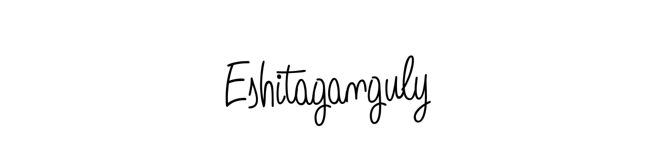 Use a signature maker to create a handwritten signature online. With this signature software, you can design (Angelique-Rose-font-FFP) your own signature for name Eshitaganguly. Eshitaganguly signature style 5 images and pictures png