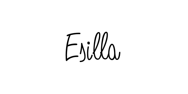 You should practise on your own different ways (Angelique-Rose-font-FFP) to write your name (Esilla) in signature. don't let someone else do it for you. Esilla signature style 5 images and pictures png
