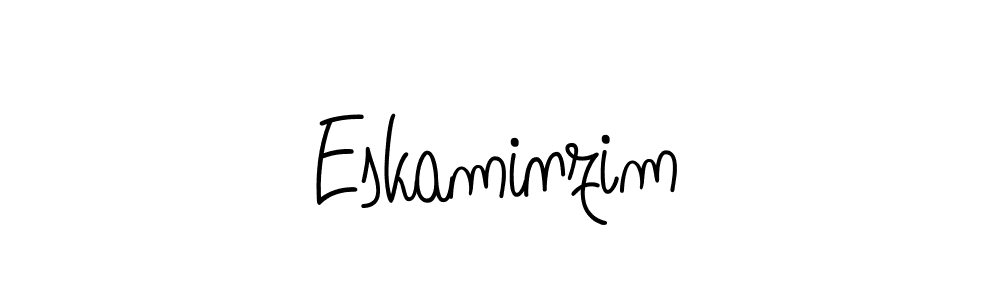 Use a signature maker to create a handwritten signature online. With this signature software, you can design (Angelique-Rose-font-FFP) your own signature for name Eskaminzim. Eskaminzim signature style 5 images and pictures png